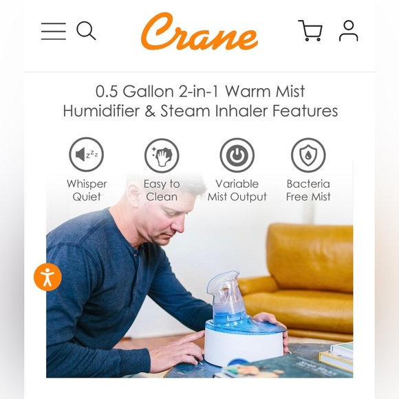 Flu/cold/dryness got you down? Crane “2 in 1 Warm Mist Humidifier and Inhaler” - Picture 9 of 16